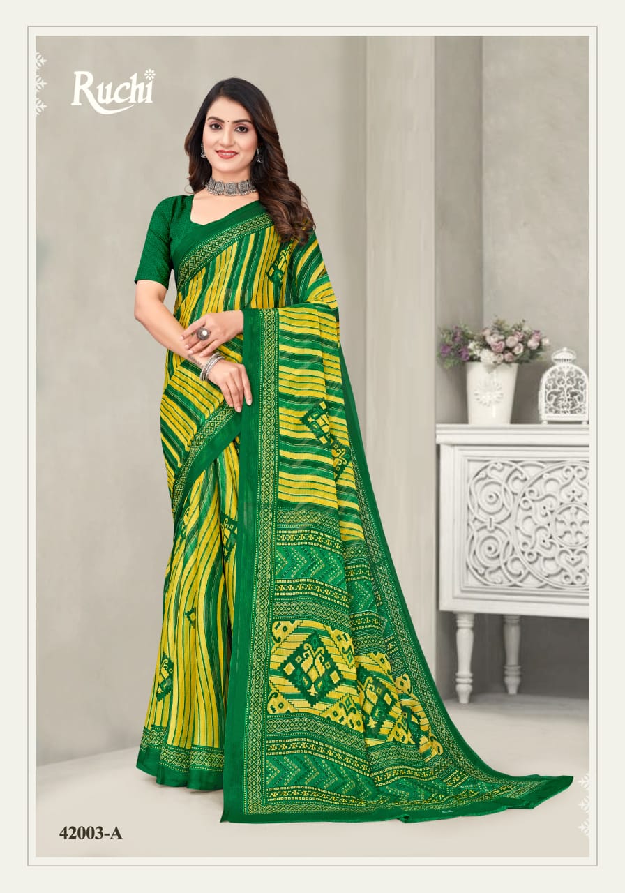 Star Chiffon Vol 192 By Ruchi Chiffon Surat Daily Wear Saree Wholesale Market